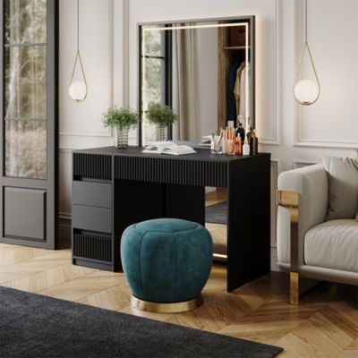 Vicco Coiffeuse Noir 120cm sans miroir
