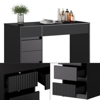 Vicco Coiffeuse Noir 120cm sans miroir