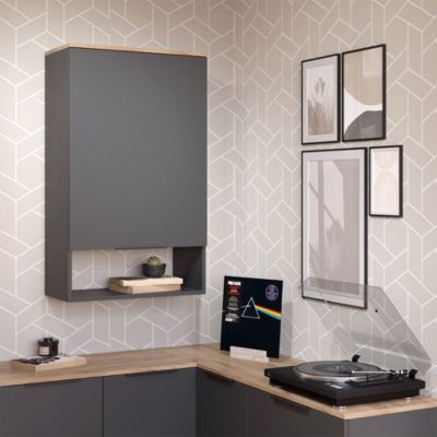 Vicco Commode Anthracite avec porte