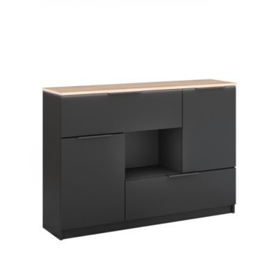 Buffet/bahut contemporain 248 cm coloris chêne Yannick