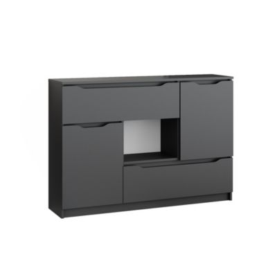 Vicco Commode avec tiroirs Anthracite 30x84cm