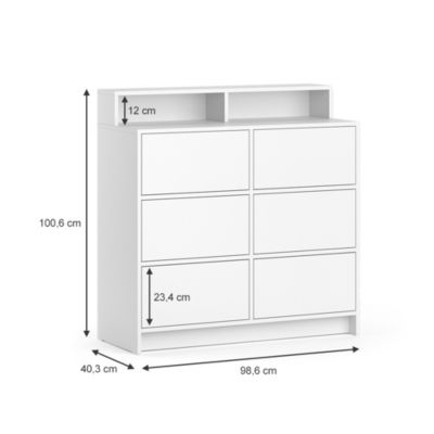 VICCO commode d'angle RUBEN blanc buffet multifonction - Maison