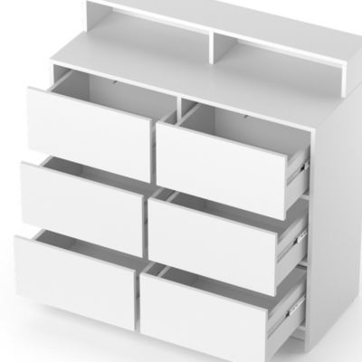 Vicco Commode avec tiroirs Nautica, Blanc, 40x82cm | Leroy Merlin