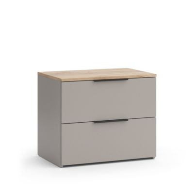 Vicco Commode avec tiroirs Grège 60x50cm avec 2 tiroirs