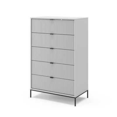 Vicco Commode avec tiroirs Gris 42x120cm