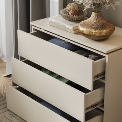 Vicco Commode avec tiroirs Or 80x70cm avec 3 tiroirs