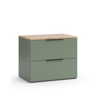 Vicco Commode avec tiroirs Vert 60x50cm avec 2 tiroirs