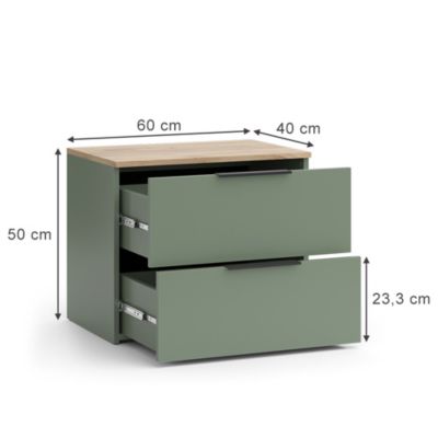 Commode D'angle Wido, 40x50cm Avec Porte, Blanc/Sonoma, Sonoma, Vicco - Maison