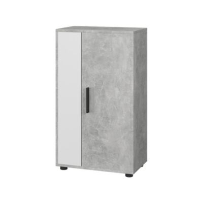 Vicco Commode Béton/blanc 50.1x87.3cm avec 2 compartiments