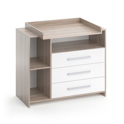 Vicco Commode à langer Blanc/Sonoma 113x100cm