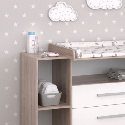Vicco Commode à langer Blanc/Sonoma 113x100cm