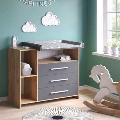 Vicco Commode à langer Chêne de force doré 113x100cm