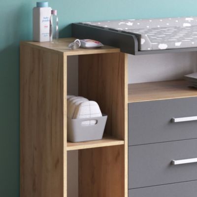 Vicco Commode à langer Chêne de force doré 113x100cm