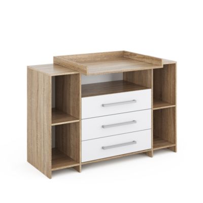 Vicco Commode à langer Sonoma 143x100cm XL avec tiroirs
