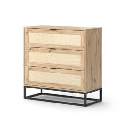 Vicco Commode Marron 40x92.5cm avec 3x tiroirs