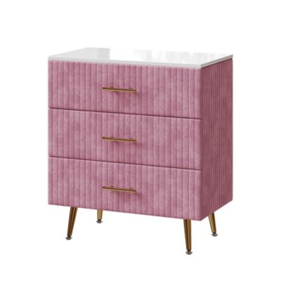 Vicco Commode Rose 70x78.5cm avec 3 tiroirs