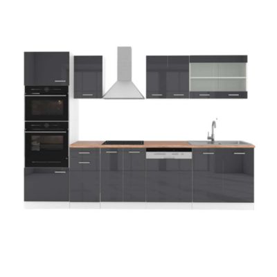 Porte De Cuisine Anthracite Brillant Symphony Woodbury – 500 X 900 Mm, Style Moderne