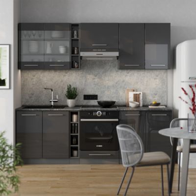 Meuble de cuisine R-Line, 30cm sans PT, Bleu-gris, Anthracite, Vicco - Maison