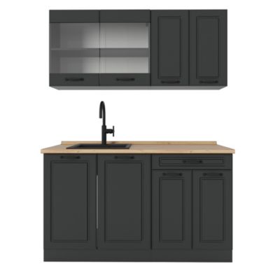 Vicco Elément haut de cuisine Anthracite Haute brillance 45cm, R-Line