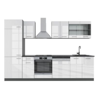 Vicco Cuisine Fame-Line, Blanc Cottage/Anthracite, 200cm