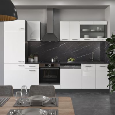 Cuisine Fame-Line, 240 cm sans plan de travail, Anthracite, Vicco