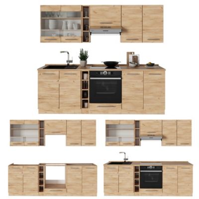 Vicco Cuisine Chêne de force doré 235cm sans PT