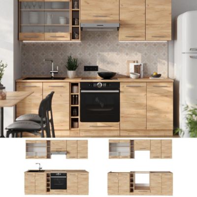 Vicco Cuisine Chêne de force doré 235cm sans PT