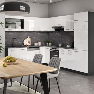 Vicco Cuisine en angle Sonoma/blanc 237x247cm , PT Anthracite