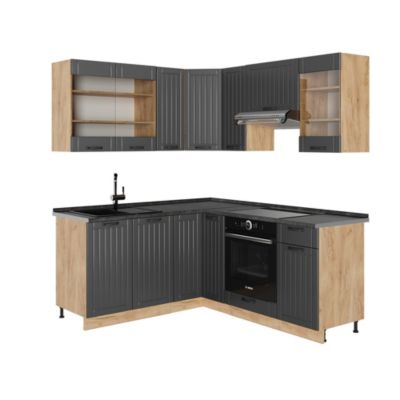 Cuisine intégrée VICCO SINGLE, cuisine encastrée 140 cm, cuisine