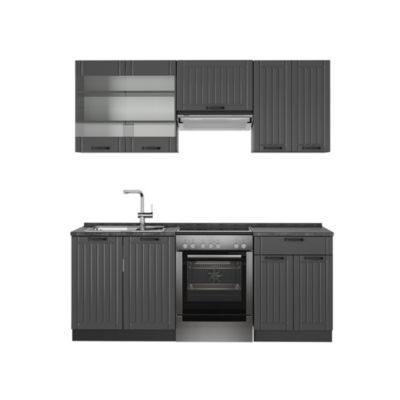 Vicco Cuisine Gris foncé 200cm , PT Anthracite