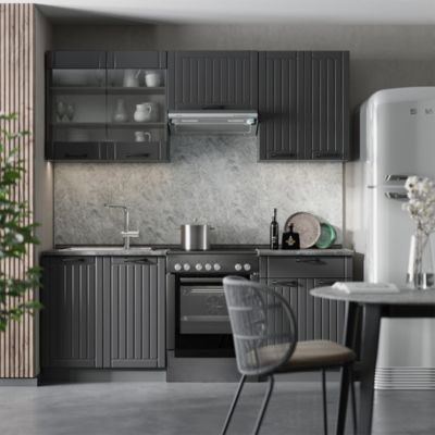 Vicco Cuisine Gris foncé 200cm , PT Anthracite