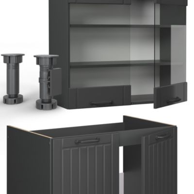 Vicco Cuisine Gris foncé 200cm , PT Anthracite