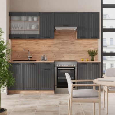 VICCO CUISINE OPTIMA Cuisine intégrée Bloc de cuisine 270 cm blanc brillance EUR 806,90 - FR