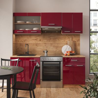 Bloc cuisine Vicco R-Line Blanc Haute brillance 60cm , PT