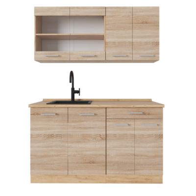 Vicco Cuisine Sonoma/Chêne doré 140cm sans PT