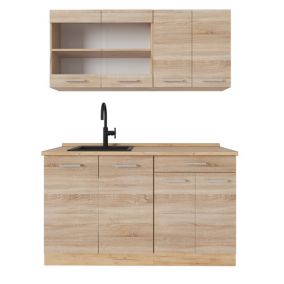 Vicco Cuisine Sonoma/Chêne doré 140cm sans PT