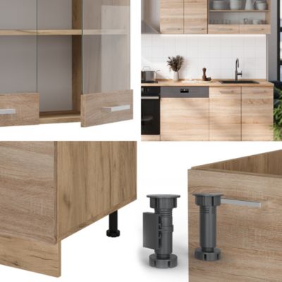 Vicco Cuisine Sonoma/Chêne doré 300cm , PT Marbre