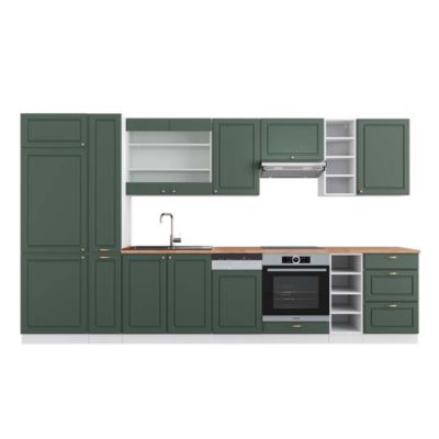 Cuisine intégrée Cuisine en bloc Kitchenette Fame-Line 235 cm blanc Vicco