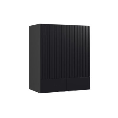 Vicco Elément haut de cuisine Noir rayé 60cm