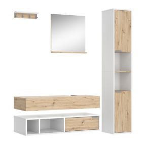 Vicco Ensemble de meubles de salle de bain Blanc 5 pièces