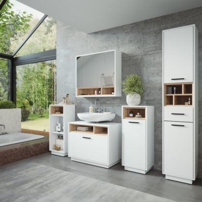 Meuble de rangement de salle de bain Irma, Anthracite, 60 x 81 cm, Vicco