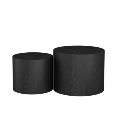 Vicco Ensemble de tables basses Noir 48x38cm