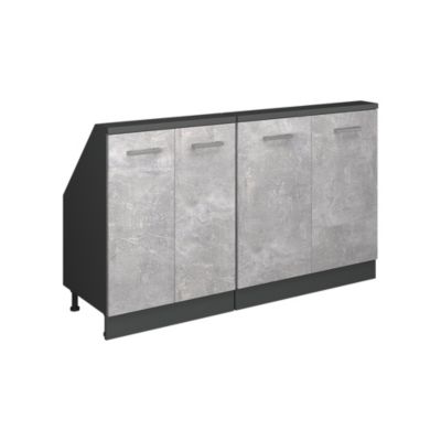 Vicco Ensembles de meuble de rangement sous pente Béton/Anthracite Lot de 2