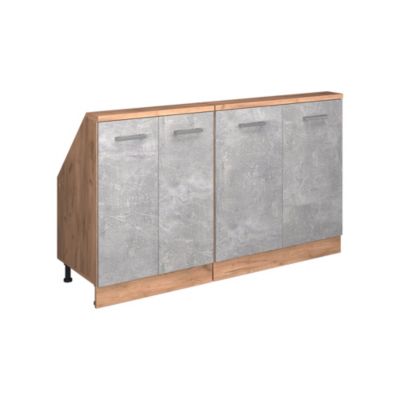 Vicco Ensembles de meuble de rangement sous pente Béton/force dor Chêne Lot de 2
