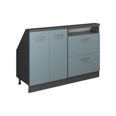Vicco Ensembles de meuble de rangement sous pente Bleu-gris/anthracite Lot de 2