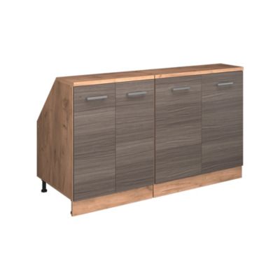 Vicco Ensembles de meuble de rangement sous pente Gris noble 140cm Lot de 2 caissons 60 cm de profondeur