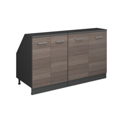 Vicco Ensembles de meuble de rangement sous pente Gris noble 140cm Lot de 2 caissons 60 cm de profondeur