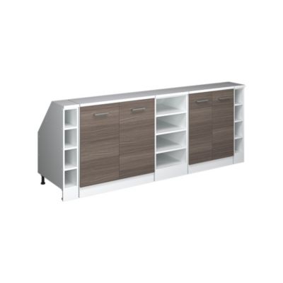 Vicco Ensembles de meuble de rangement sous pente Gris noble 210cm Lot de 5 caissons 60 cm de profondeur