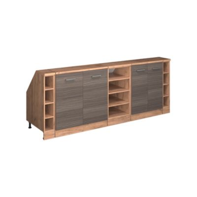 Vicco Ensembles de meuble de rangement sous pente Gris noble 210cm Lot de 5 caissons 60 cm de profondeur