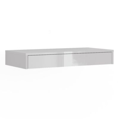 Vicco Etagère blanc/blanc brillant 81.4x12cm avec tiroir